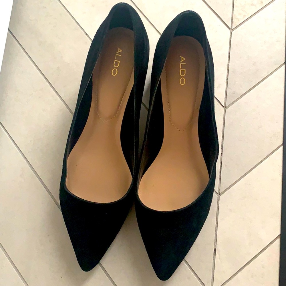 Aldo suede block heel